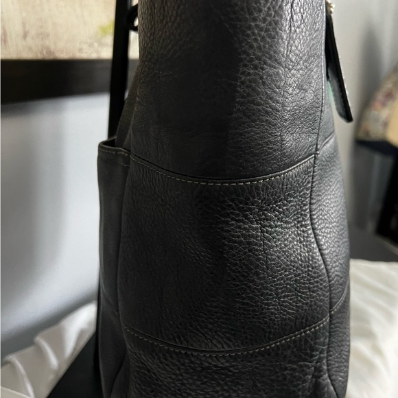 Coach Tribeca Black Leather Chain-Handle Tote - Picture 8 of 15